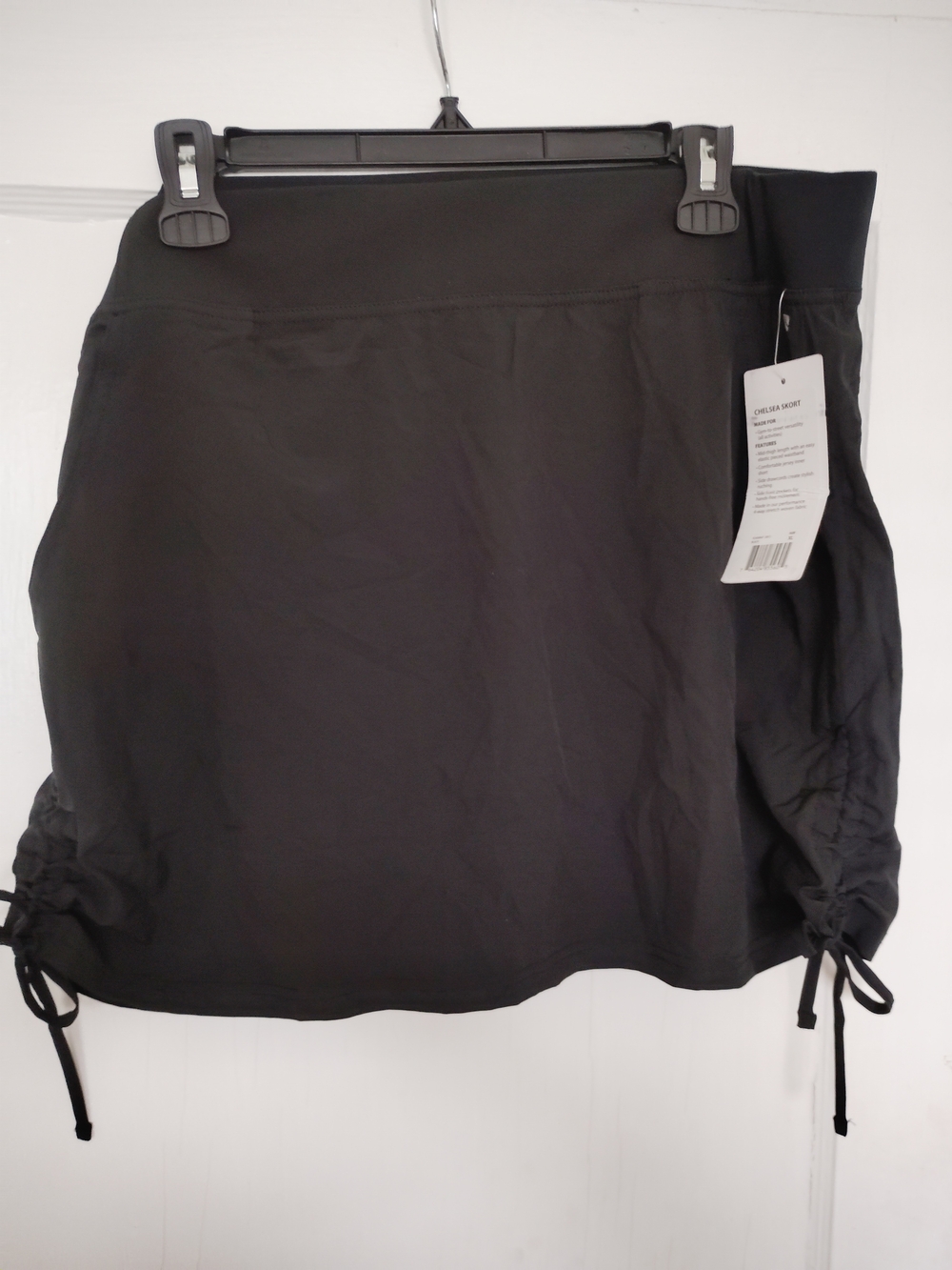 NWT Marika Black Chelsea Skort with Cinched Side Drawstrings XL